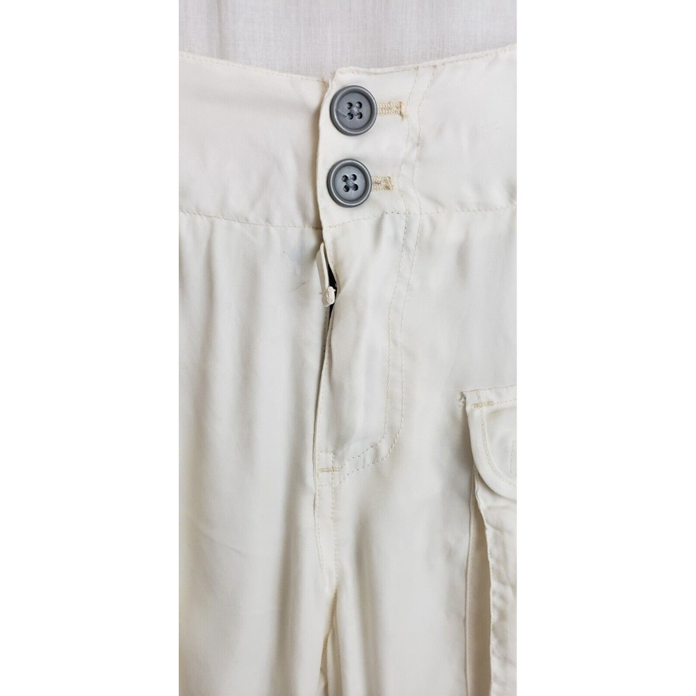 Johnny Was Pete & Greta Marika Cargo Pants Button Zipper Front White Y2K - Picture 6 of 13